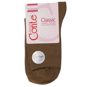 Conte Elegant Classic Chocolate Women's Socks 25s - buy, prices for MegaMarket - photo 1