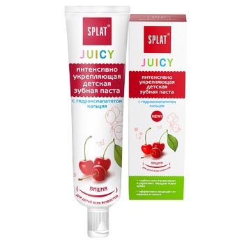 Splat Junior Juicy Cherry Against Bacteria And Caries Protection Baby Toothpaste 35ml - buy, prices for ULTRAMARKET - photo 1