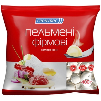 Пельмени Геркулес Фирменные 400г - купить, цены на ULTRAMARKET - фото 1