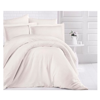Aran Clasy Stripe Sateen Krem Bedding Set 200x220/2x50x70+2x70x70cm - buy, prices for - photo 1