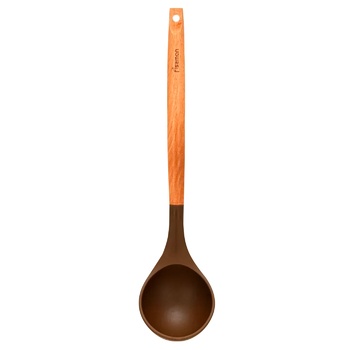 Половник Fissman Chef's Tools силиконовый с деревянной ручкой 31.5см