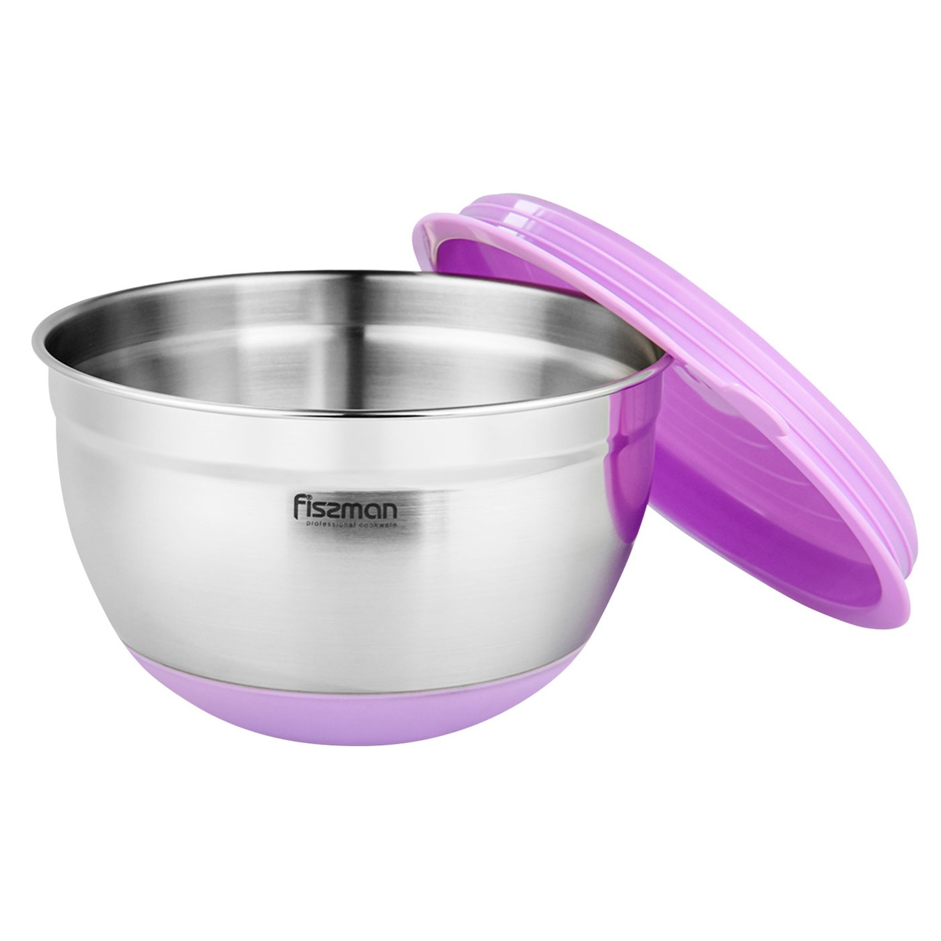 

Миска Fissman с крышкой и силиконовой подставкой 1,5л