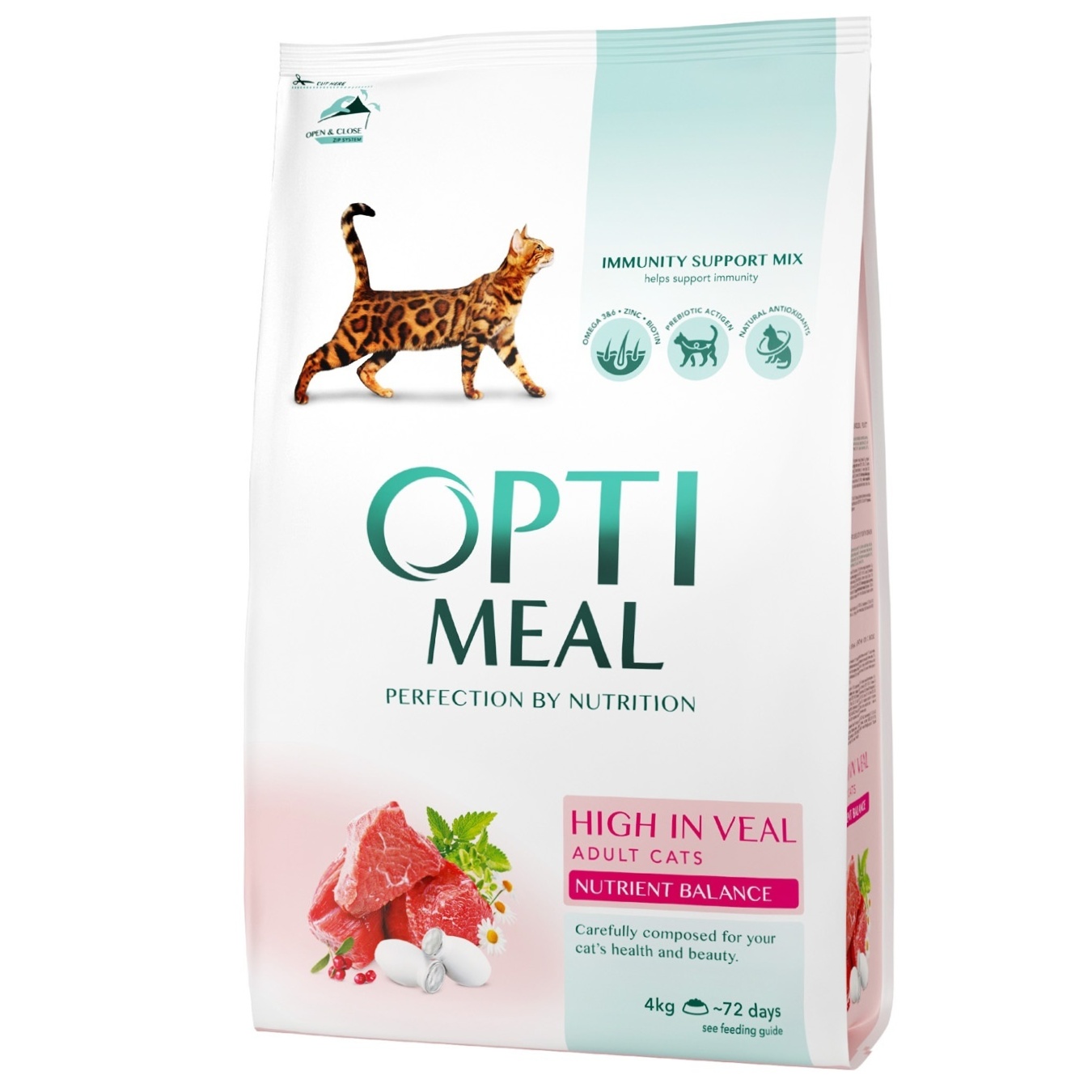 

Корм сухой Optimeal телятина для взрослых кошек 4кг