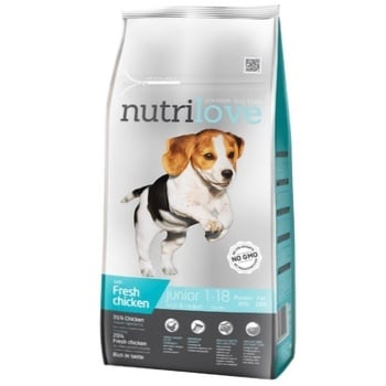 Nutrilove Chicken Dry Food with Rice for Puppies of Small and Medium Breeds 8kg - buy, prices for - photo 1