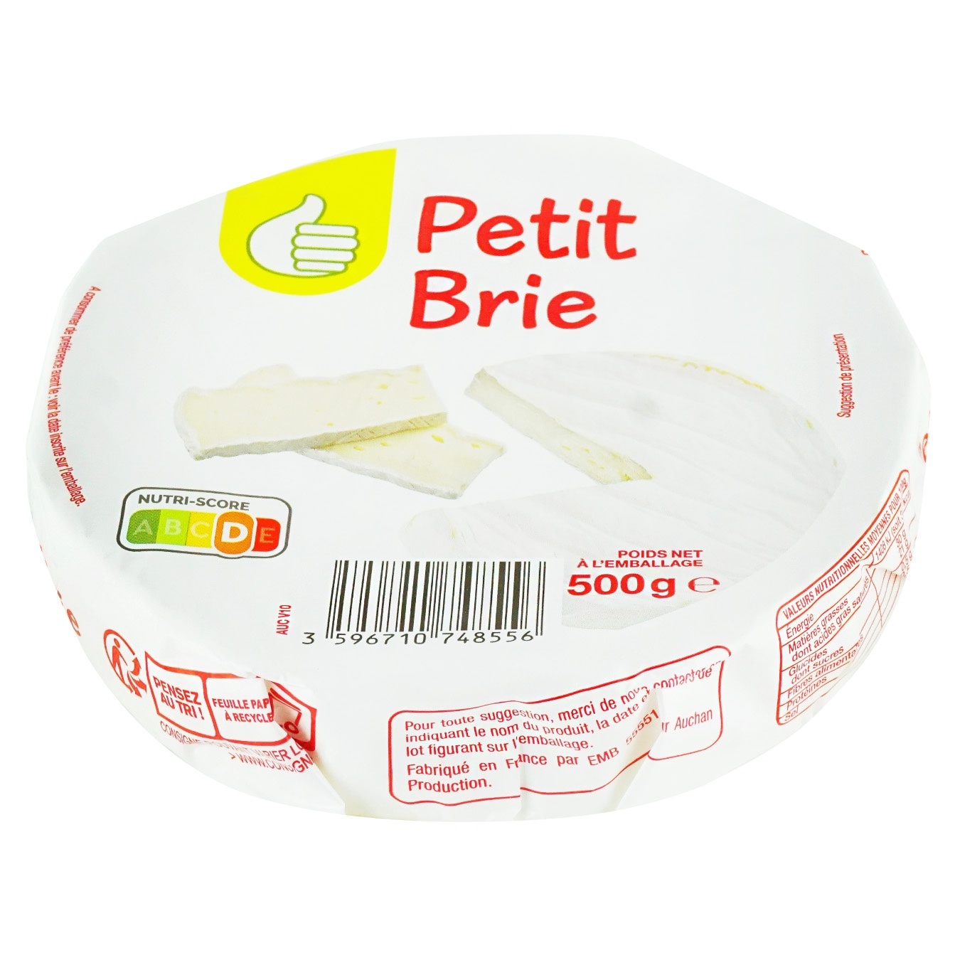 

Сыр Ашан Le petit Brie 60% 500г