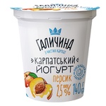 Йогурт Галичина Карпатський персик 2,5% 140г