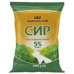 Сир кисломолочний Галичина 5% 200г