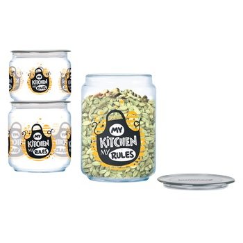 Luminarc Club Kitchen Rules Jar Set 0.5/0.75/1l - buy, prices for - photo 1