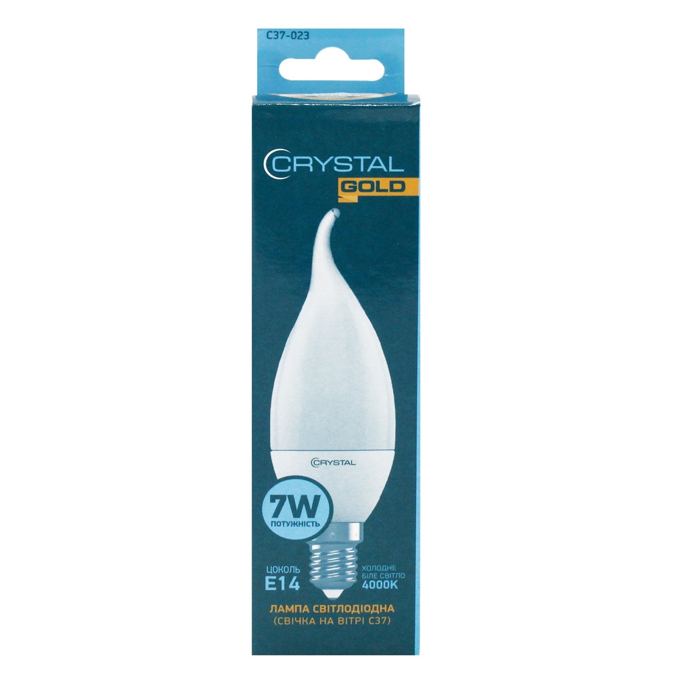 

Лампа Crystal Gold LED свеча C37 7W Е14 4000K