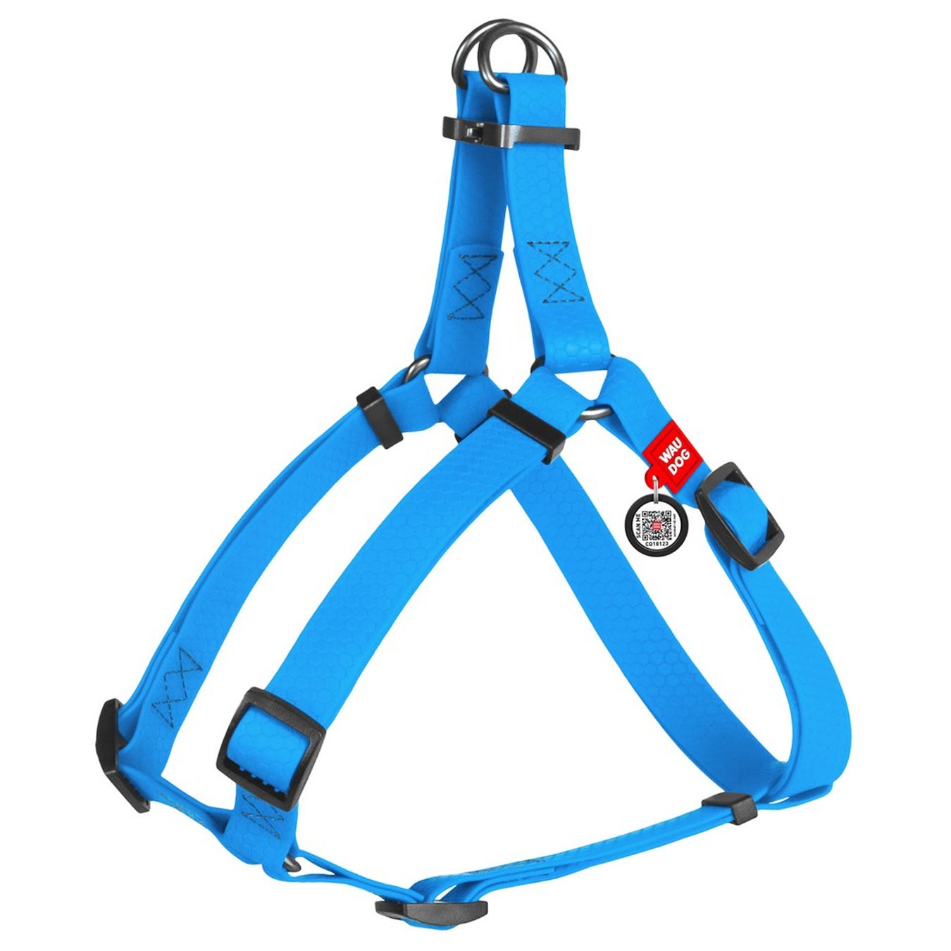

Шлея Waudog Waterproof для собак 15мм 40-55см Блакитний