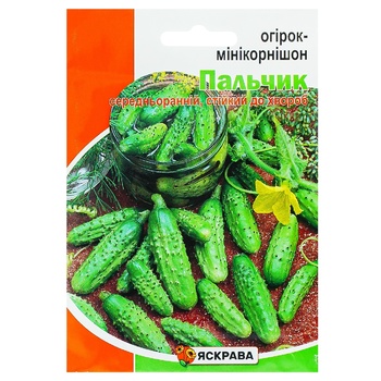 Насіння Яскрава Огірок Пальчик 5г - купити, ціни на Auchan - фото 1