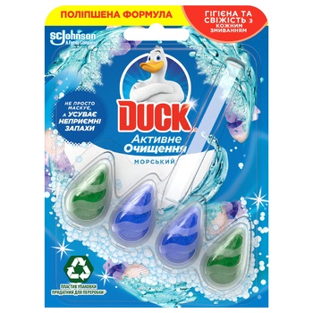 Средство для чистки туалета Duck Морской 38,6г - купить, цены на Auchan - фото 1