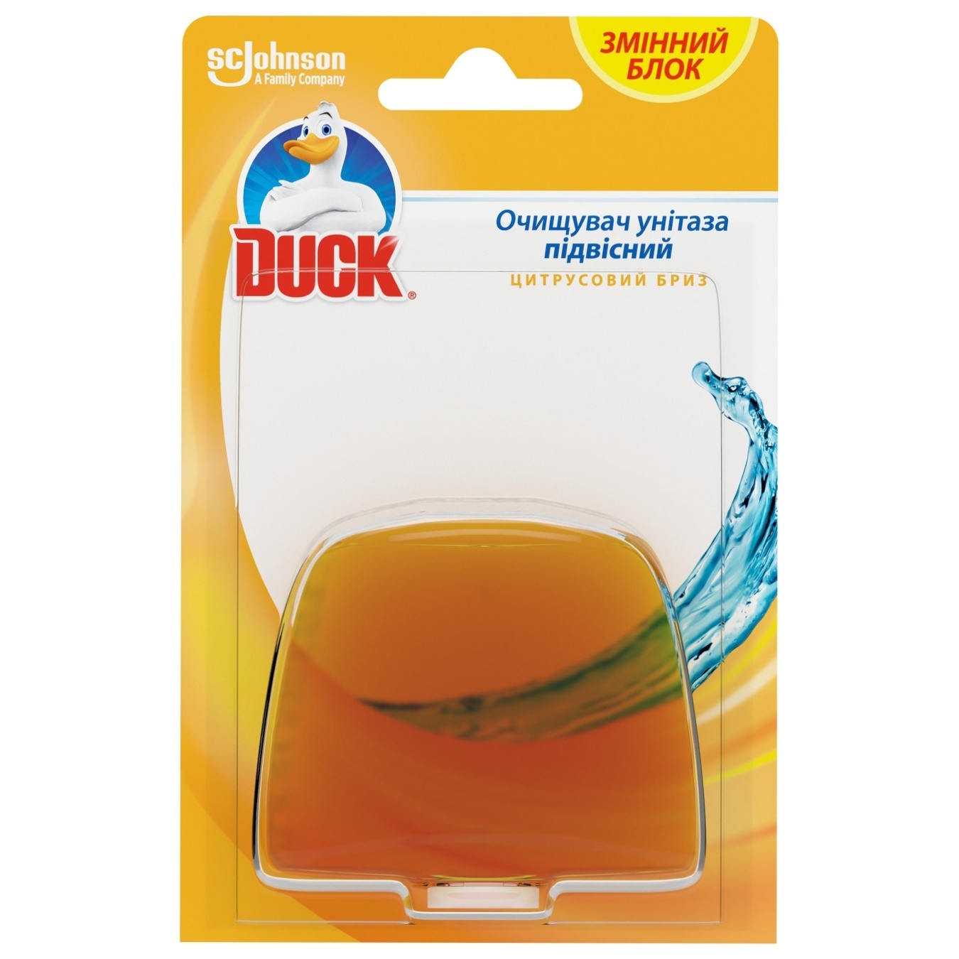 

Средство для чистки туалета Duck Цитрусовый бриз сменный флакон 55г