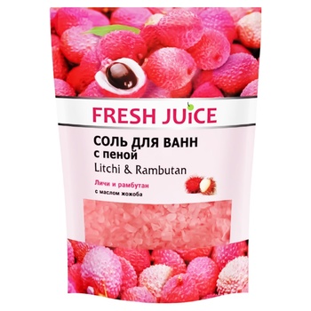 Соль для ванн Fresh Juice Litchi & Rambutan 500г - купить, цены на Auchan - фото 1