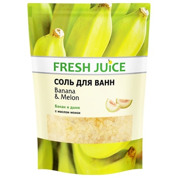 Соль для ванн Fresh Juice Banana & Melon 500г - купить, цены на Auchan - фото 1