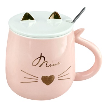 Love-Cat Cup with Lid and Spoon 0.45l - buy, prices for Vostorg - photo 1