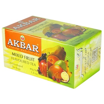 Чай Akbar Мікс фруктів 20шт*2г - купити, ціни на Auchan - фото 1