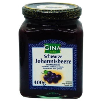 Джем Gina з чорної смородини 400г - купити, ціни на Grono - фото 1