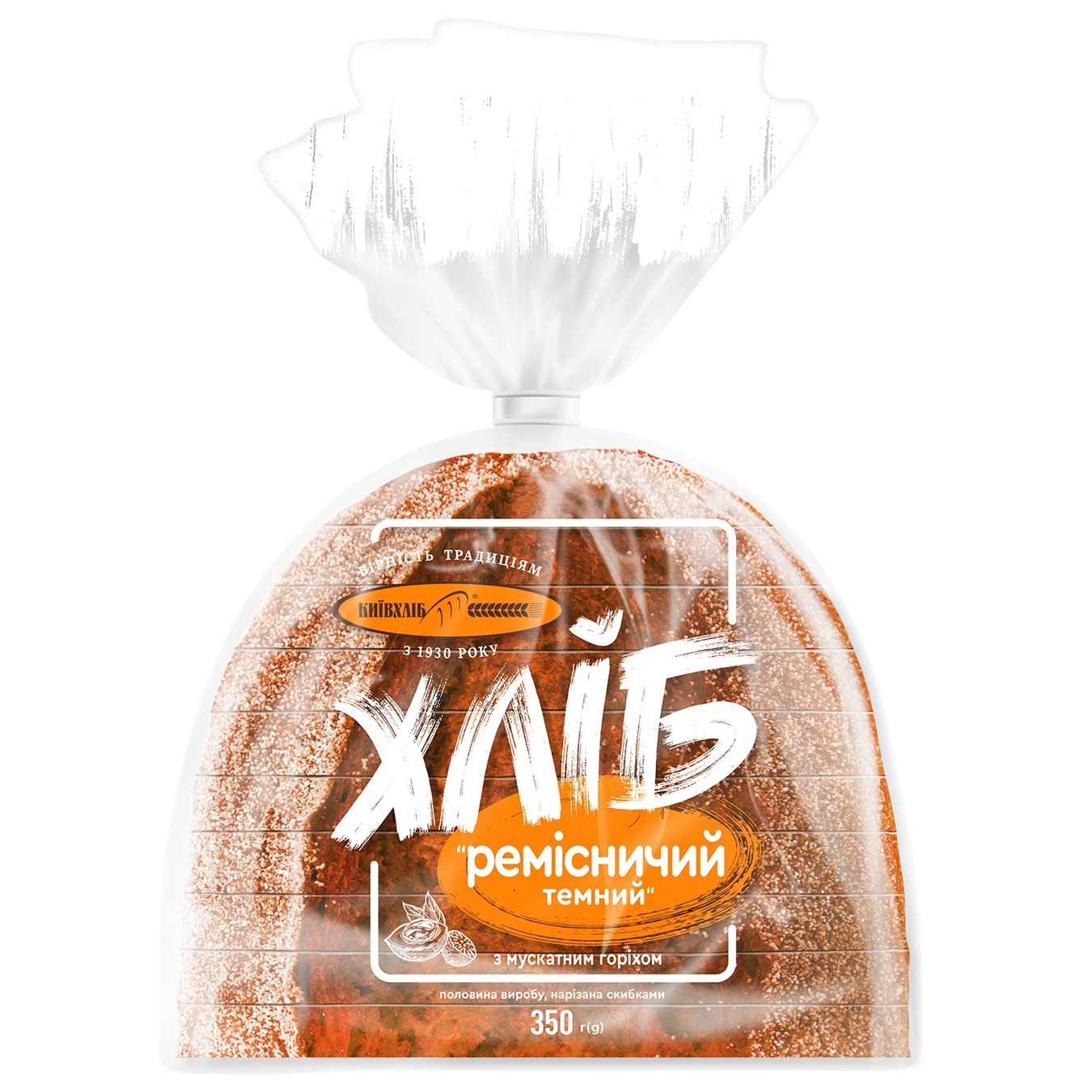 

Хлеб Киевхлеб Ремесленный темный с мускатным орехом 350г
