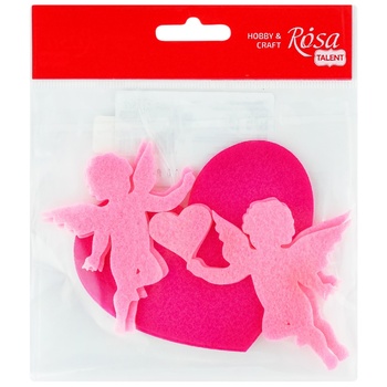 Rosa Talent Cupids with Hearts Set of Felt Blanks in assortment - buy, prices for Auchan - photo 1