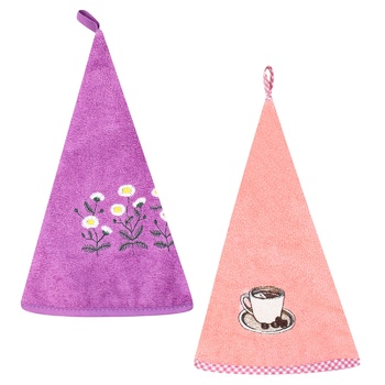 Серветка махрова Ярослав півколо з вишивкою 60см в асортименті - купити, ціни на МегаМаркет - фото 6