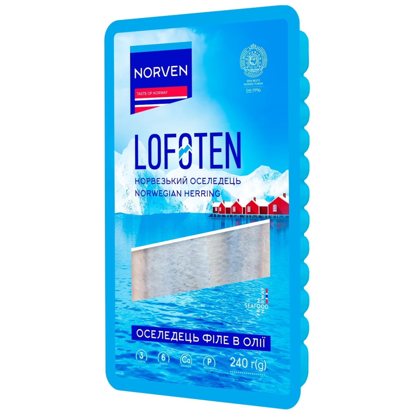 

Сельдь Norven Lofoten филе в масле 240г