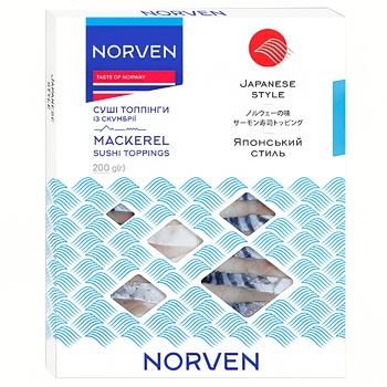 Суші топпінги Norven Японський стиль зі скумбріїи заморожені 200г - купити, ціни на - фото 1