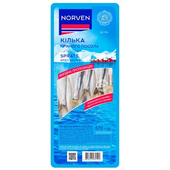 Norven Spicy Salted Sprat 570g - buy, prices for - photo 1