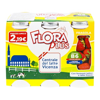 Продукт кисломолочний Flora Plus з пробіотиками Полуниця 6х100г - купити, ціни на METRO - фото 2