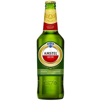 Пиво Amstel світле 5% 0,5л - купити, ціни на МегаМаркет - фото 1