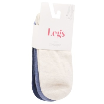 Шкарпетки жіночі Legs Socks 3 пари р.36-40 jeans melange - купити, ціни на МегаМаркет - фото 2