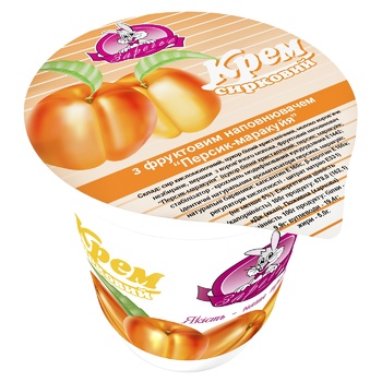 District Peach Cottage Cheese Cream 5% 150g - buy, prices for NOVUS - photo 1