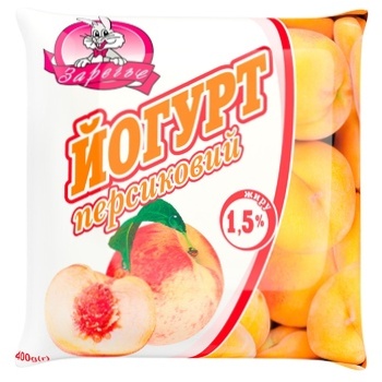 Zarichchya Yogurt Peach 1.5% 400g - buy, prices for Vostorg - photo 1