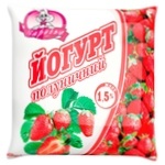 Йогурт Заріччя полуниця 1,5% 400г