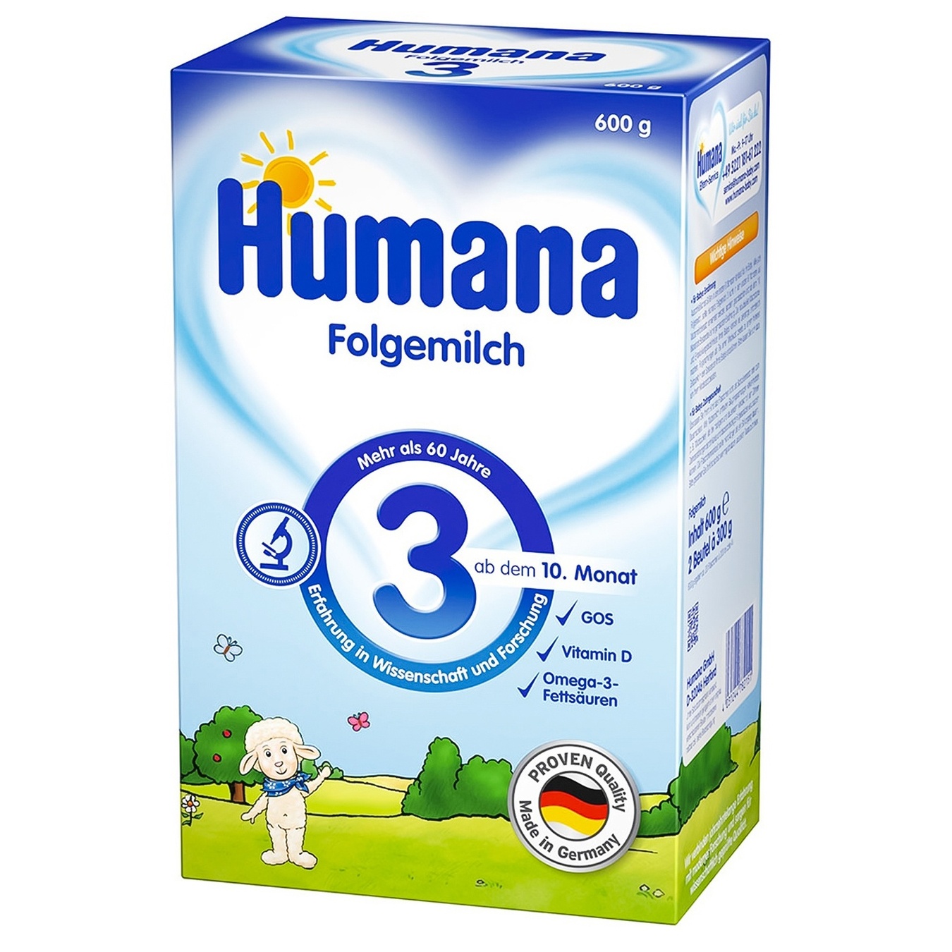

Смесь молочная Humana Folgemilch 3 от 10 мес 600г