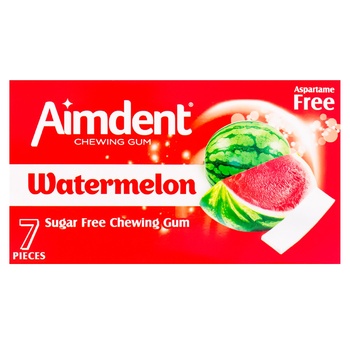 Aimdent Watermelon Chewing Gum without Sugar 7pcs