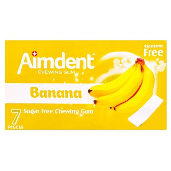 Aimdent Banana Chewing Gum without Sugar 7pcs