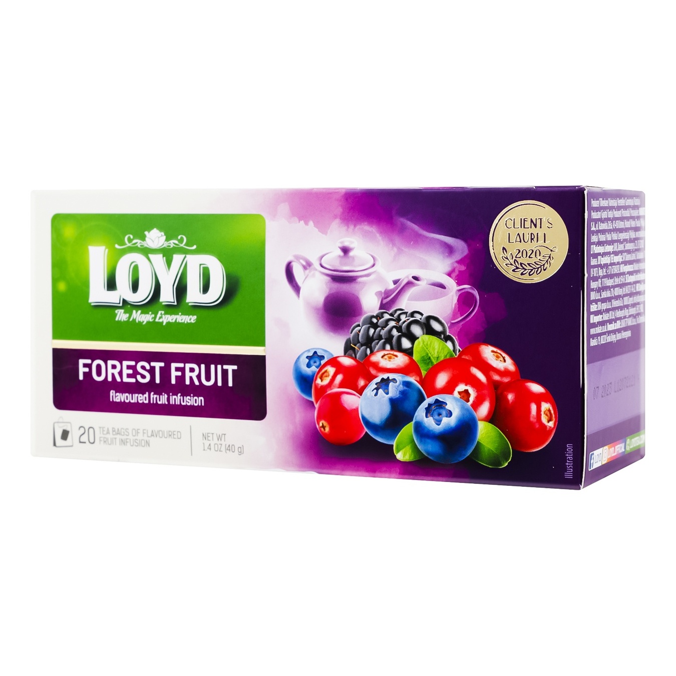 

Чай Loyd лісові фрукти фруктовий в пірамідках 20шт*2г