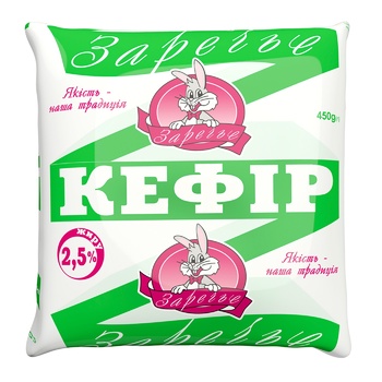 Кефір Заріччя 2.5% 450г - купити, ціни на Чудо Маркет - фото 1