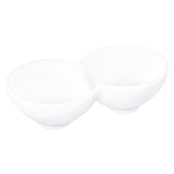 Wilmax 2-Section Snacks Dish 18x9x5cm