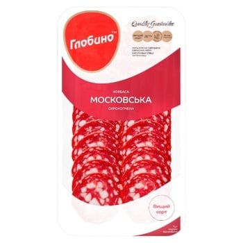 Ковбаса Глобино Московська сирокопчена нарізка 80г - купити, ціни на Auchan - фото 3