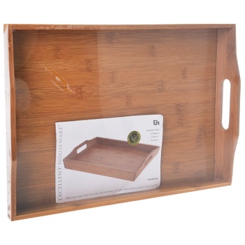 Excellent Houseware Bamboo Tray 44*30*5.5cm - buy, prices for Auchan - photo 1