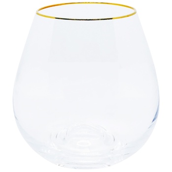 R-Glass Glass with Golden Trim 440ml - buy, prices for COSMOS - photo 1