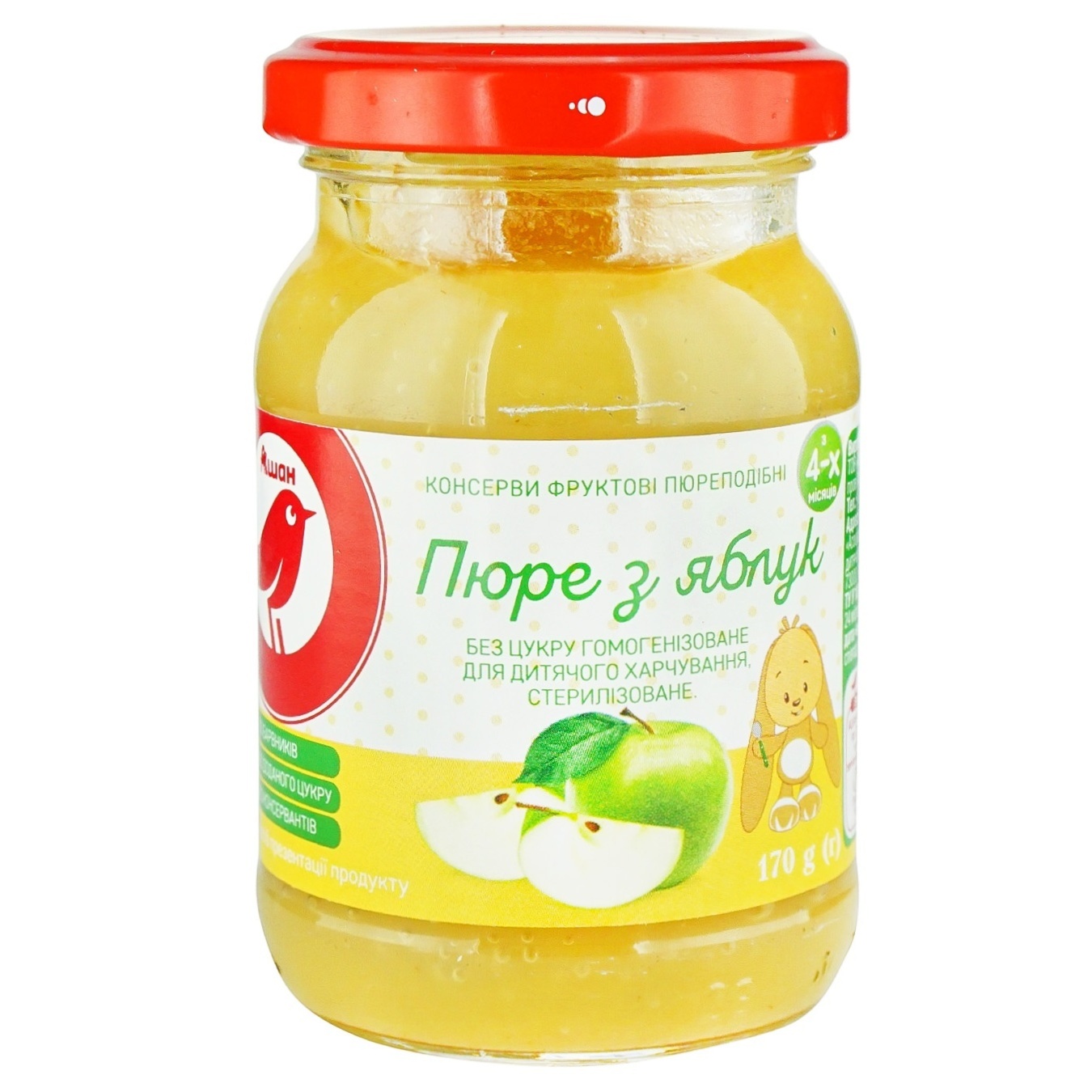 

Пюре Ашан дитяче яблучне 170г