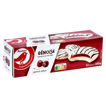 Auchan Genoese Cookies with Cherries 150g - buy, prices for Auchan - photo 2