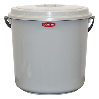 Curver Light Gray Bucket with Lid 16l - buy, prices for - photo 1