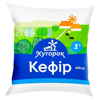 Кефір Хуторок 1% 450г - купити, ціни на Чудо Маркет - фото 1
