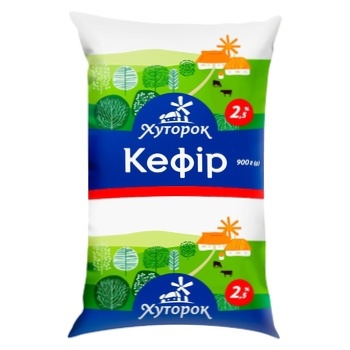 Кефір Хуторок 2.5% 900г - купити, ціни на Чудо Маркет - фото 1