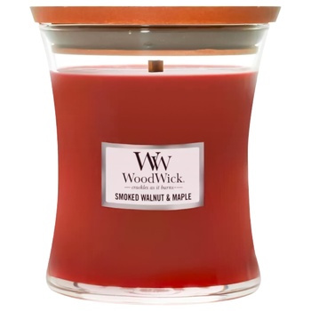 Woodwick Smoked Walnut and Maple Candle 275g - buy, prices for - photo 1