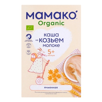 Каша ячмінна Мамако Organic на козячому молоці 200г